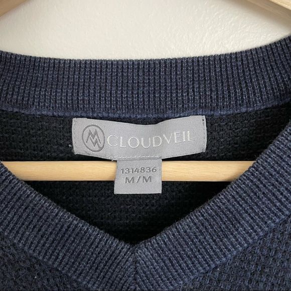 Cloudveil | Navy Waffle Knit Sweater - Picture 9 of 10